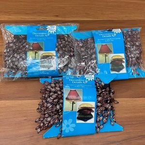 3 Packs Decorative Details 3 Yds/pk Beaded Fringe Trim For Lamp Pillow Costume